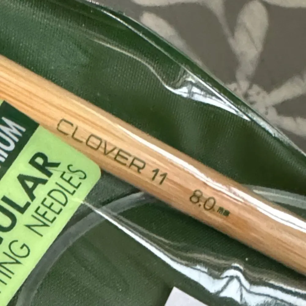 Clover Bamboo Circular Knitting Needles Sz 11, 24” NWT